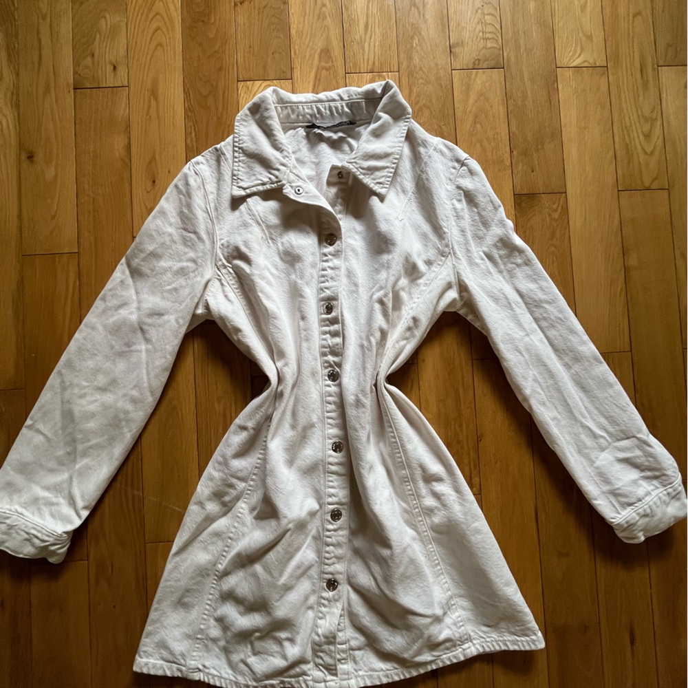Zara Cream Button-Up Jacket